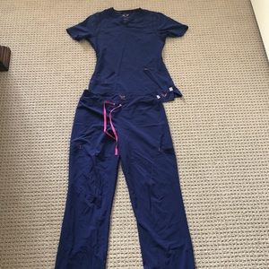 Smitten Scrubs Navy Blue